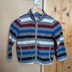 男の子　ユニクロ　フリースジャケット 120cm ストライプ