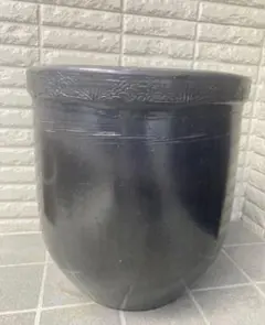 めだか鉢‼️大型 優雅な睡蓮鉢 水鉢 陶器製 ガーデニング横幅95センチ 