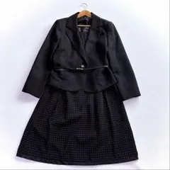 美品 スリークロシェット ワンピースセットアップ 15ABR ブラック 黒