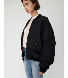 Moussy Vintage Ma-1 FREE ブラック　中綿 あったか　黒