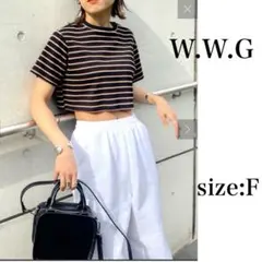 フーズフーギャラリー　マルチボーダー　ショートTシャツのサムネイル