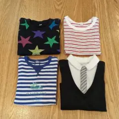 子供服 80 まとめ売り　長袖 半袖 Tシャツ 4点　春 夏　プチバトー