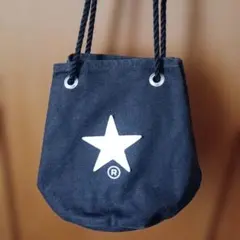 CONVERSE TOKYO ブラック巾着 ショルダーバッグ