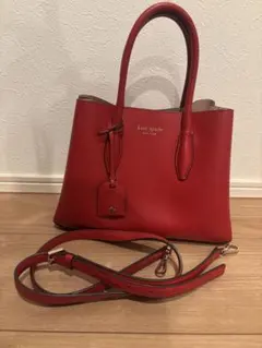 値下げkate spade 赤 ショルダーバッグ