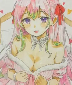 c*o様 【原画】手描き オリジナルイラスト 大色紙 No.31