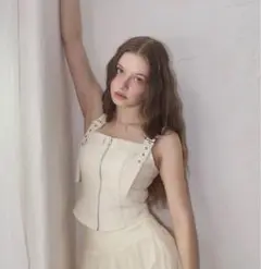 yilon イロン　CORSET LACE CAMI アイボリー