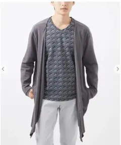 【新品】MICHEL KLEIN HOMME　ラップカーディガン　サイズ４８のサムネイル