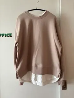 【Ikka】AQUA HISTORYトレーナー M くすみピンク