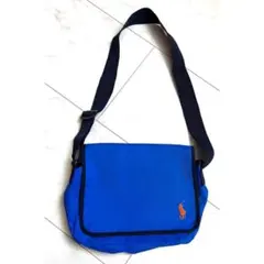 POLO RALPH LAUREN ショルダーバッグ ブルー 刺繍ロゴのサムネイル