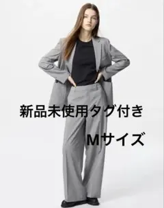 新品未使用タグ付き　UNIQLO ユニクロ 感動ワイドパンツ グレー Mサイズ