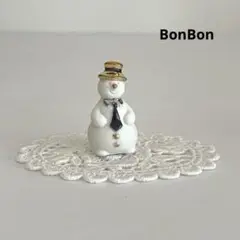 雪だるま　⑤ フェーブ　フランス　フェーヴ　陶器　ミニチュア　置物　スノーマン