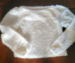 試着のみ　アイボリー 長袖 トップス モコモコ　フリーサイズ