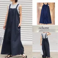 未使用★ relume JOURNAL STANDARD麻✖️綿ギャザーサロペット