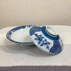 江戸後期〜明治時代 古伊万里染付 微塵唐草（みじんからくさ）蓋付き