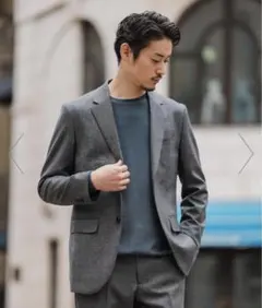 エディフィスウールサキソニー 2ボタン ジャケット パンツ