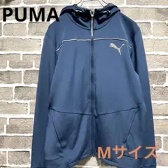 PUMA プーマ　パーカー　ドライ　薄手　スポーツウエア　ブルー