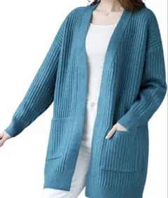 カーディガン ロングカーディガン ニット 羽織り レディース トップス Vネック