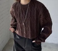 美品　PAGEBOY スポンジケーブルニット