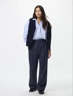 タックワイドパンツ ユニクロ l
