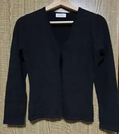 フェリシモCollection ブラック Vネック カーディガン