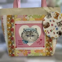 コヤンイサムチョン ハンドメイド⭐️外ポケット付きトートバッグ