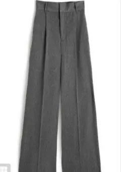 GRL センタープレスワイドタックロングパンツ[gm615] S