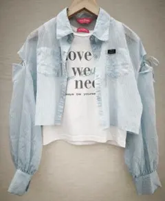 LOVE RABBY ストライプシャツ＆タンクトップ 150cm