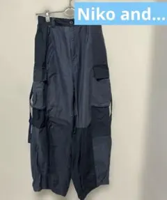 ニコアンド パッチワーク バレルパンツ カーゴパンツ