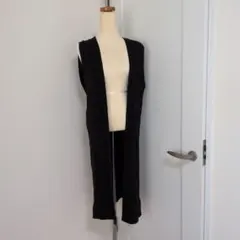 グリーンレーベルリラクシング　ユナイテッドアローズ　ロングジレ　黒のサムネイル