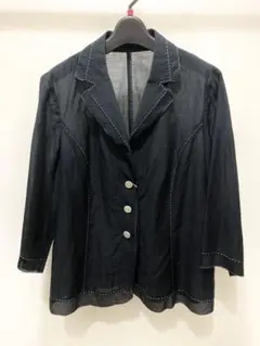 【超美品】 Leilian レリアン ジャケット サイズ11 コットン シルク