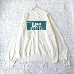 【リー】Lee スウェット トレーナー　刺繍ロゴ　アイボリー　オーバーサイズ　L
