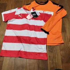 お値下げPUMA　半袖　長袖 サッカーシャツ 160 2枚セット