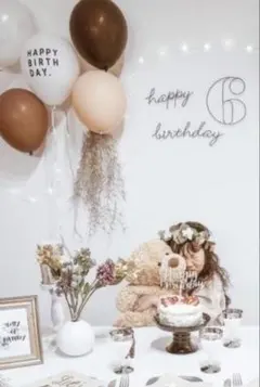 淡色　ナチュラル　ハーフバースデー　装飾　かわいい　おしゃれ　風船　誕生日　飾り