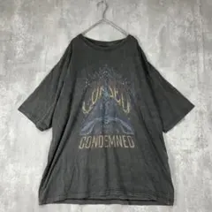 ♪ディズニー　ヴィランズ ハデス　ヴィンテージ風 Tシャツ 半袖　グレー　夏