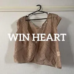 WIN HEARTの袖なし 総レースボレロ／カーディガン 編み