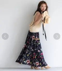 coca♥ボタニカル柄♥花柄 ロングスカート マキシ丈 フレア♥ワンピースのサムネイル