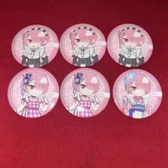 ナムコ　リゼロ　ラム 缶バッジ 6個セットのサムネイル