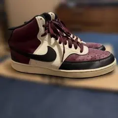 NIKE ハイカットスニーカー バーガンディ×ブラック