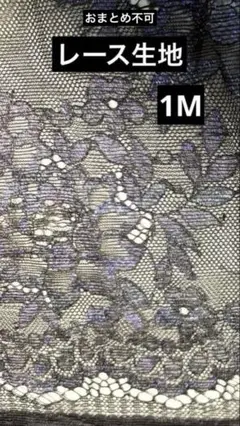 レース生地　花柄　100cm幅 １Ｍ 光沢あり