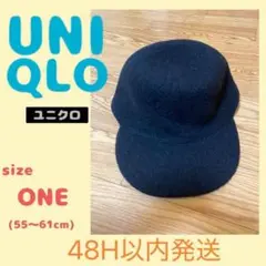 UNIQLO レディース アジャスタブル ウール キャップ ブラックのサムネイル