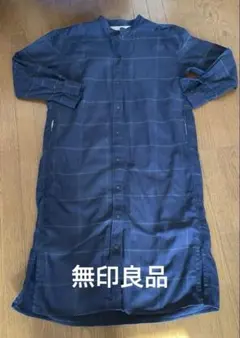 本日限り！値下げ！無印良品　チェック柄ワンピースxs -s ナチュラル系