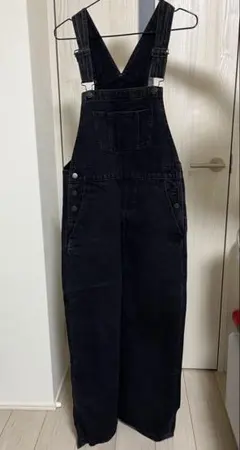 GU ジーユー デニム オーバーオール ブラックデニム カジュアル M