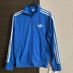adidas 青 ジャージ 3本ライン