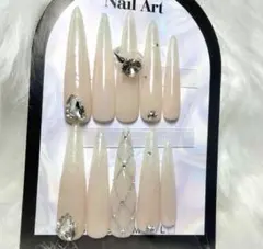 韓国　ギャル　ネイルチップ　ネイル　ロング　スナ系　量産型　y2k ワンホン