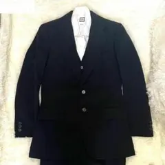 【美品】細身 Samm Economy 3ピーススーツ ブラック メンズ S M