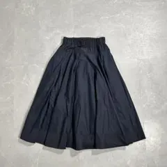 Cos ロングスカート ネイビー 膝下 レディースL〜XL コス プリーツ 紺のサムネイル