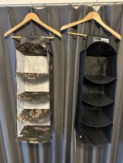 ニューエラ NEW ERA キャップ収納 黒、迷彩2色セット