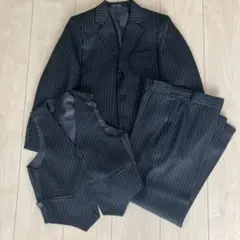 子供ストライプセレモニースーツ　135㌢　3点セット
