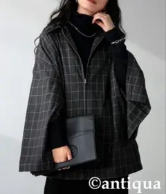 antiqua 2wayチェックシャツジャケット