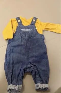 デニムブルー オーバーオールセット